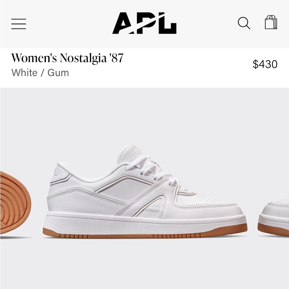 APL Nostalgia White Athletic Sneakers -8.5 women’s like new / worn once